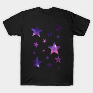 Purple Ombre Galaxy Stars T-Shirt